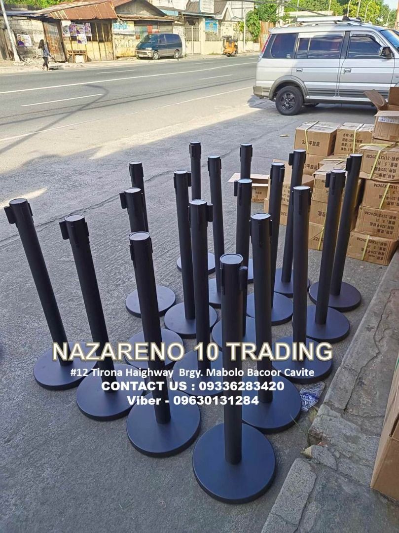 STANCHION POST WITH RETRACTABLE BELT FULL BLACK MATTE (Category: Looking For) located in Bacoor. Submitted by kajezame.2021 (Listing ID 1463135942, Image 1). Description: STANCHION POST WITH RETRACTABLE BELT FULL BLACK MATTE For More Details and Discount Contact Ms. Karen NAZARENO 10 TRADING 0963 0131 284 0933 6283 420 0956 7028 557 0933 8559 510 Landline: Look for Ms. Karen (046 ) 416 3920 Also available: • Traffic cone • Parking Block stopper •