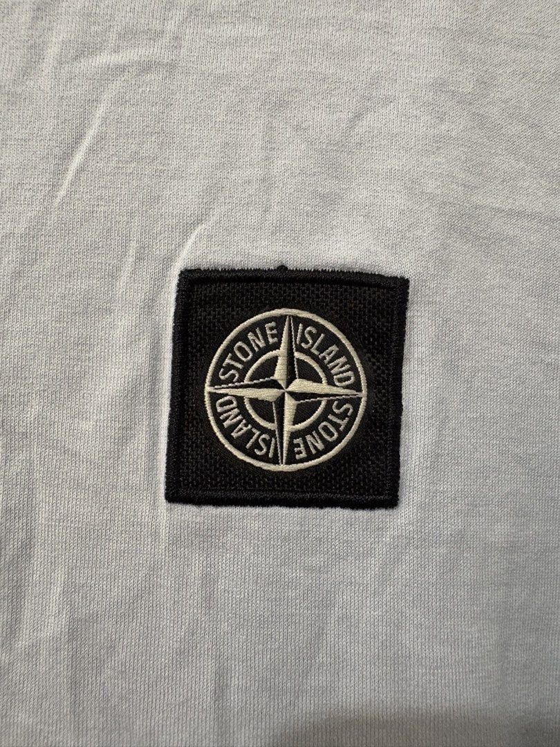 Stone Island (Category: Coats, Jackets and Outerwear) located in Echague. Submitted by jake_rc (Listing ID 1463243882, Image 3). Description: Stone Island Longsleeve Shirt Large on tag Dimes 21.5 x 26 Color light blue Color rate 8/10 Issue light stains see photos Price 1,500 plus SF.