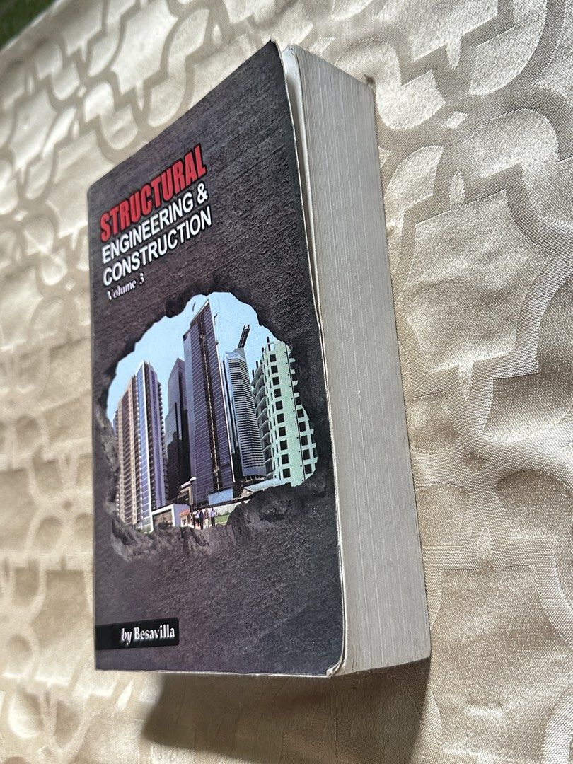 Structural Engineering Construction Book Vol 3. by Besavilla (Category: Textbooks) located in Floridablanca. Submitted by prelovedlovebyjl (Listing ID 1463140193, Image 3). Description: Stuctural Engineering & Construction (Volume 3) by Besavilla -Ideal for CELE takers -has 890 pages (covering all structural topics) - really helped me during my review days -no pencil marks or any writings -ISBN 971-8510-92-6 -Negotiable -Strictly no COD location: