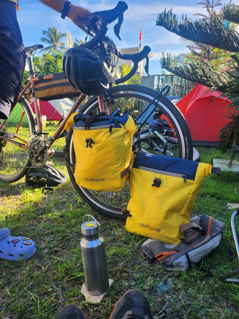 Stuffwrap Pannier Bag Pair (Category: Bicycles) located in Manila. Submitted by bhoypablo (Listing ID 1463284761, Image 3). Description: For sale Pannier bags Good as brandnew 1x lang nagamit sa ride Stuff wrap local bag maker Dm me for inquiries. Thank you!.