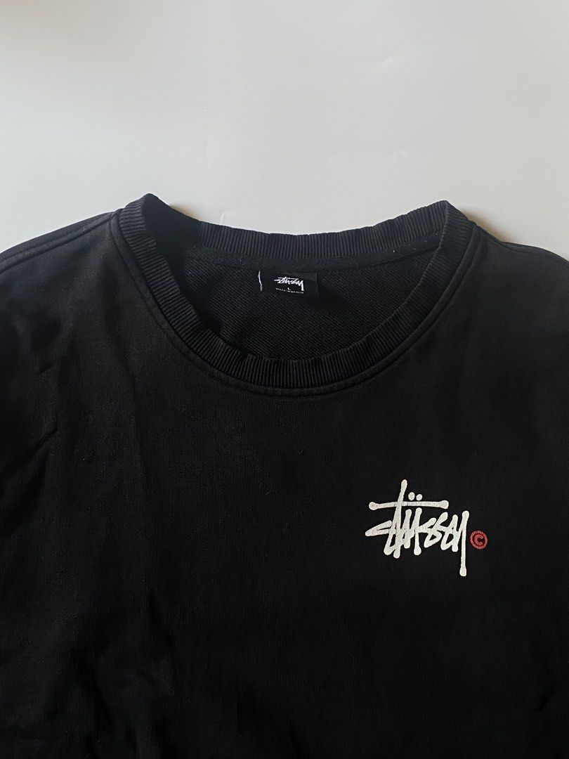 Stussy Black Crewneck Sweatshirt (Category: Coats, Jackets and Outerwear) located in Manila. Submitted by finofindthisart (Listing ID 1463241852, Image 3). Description: Length 25 Width 21 Measured it by inches Issue: N/A This is a pre-loved/thrifted items and may show minor signs of issue due to its vintage nature. Kindly manage expectations. No refunds or exchanges will be accepted. 📍Pasay City DM for inquiries..