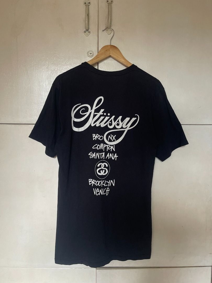 AUTHENTIC STUSSY 'WORLD TOUR' SHIRT (Category: Tshirts & Polo Shirts ) located in Manila. Submitted by ako.si.lemmor (Listing ID 1463270954, Image 2). Description: This item is authentic but thrifted, manage your expectation. Dimes: 20X28 (L) Color rate: 8.5/10 Issue: Few crack prints Ship at your own cost or pickup Mandaluyong..