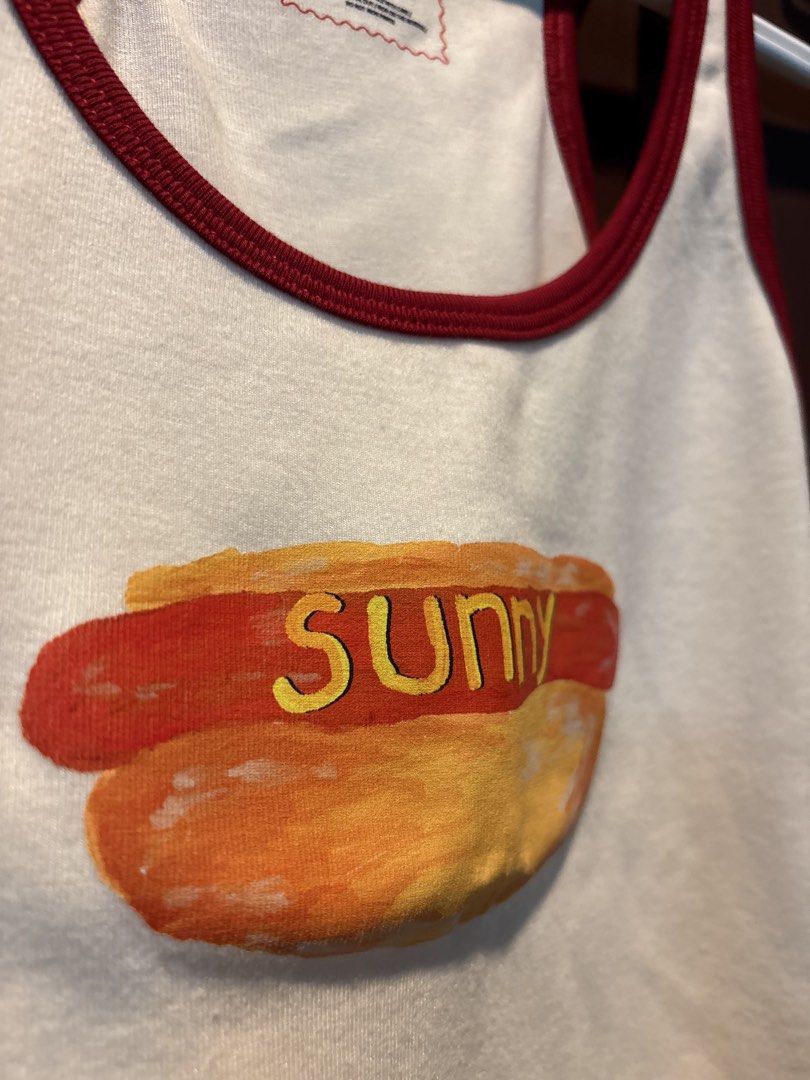 SUNNY EXPRESS — Hotdog Logo Tank (Category: Sleeveless) located in Paranaque City. Submitted by margauxm (Listing ID 1463324392, Image 3). Description: [SUNNY EXPRESS — Hotdog Logo Tank]This — In Medium size — BRAND NEW, never been used! — Bought from Loft Eyes, Sunny Express is a local Thai brand — Material is super soft, perfect for the Manila weather — No stains, runs or damage on the item, see photos! RFS: Wrong size bought :( .