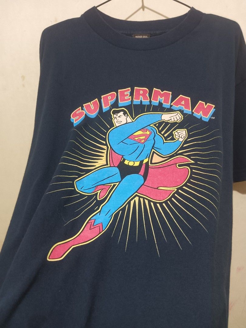 Super Man Vintage (Category: Formal Shirts) located in Cebu City. Submitted by nooffense (Listing ID 1463225156, Image 2). Description: 1997 Warner Bros Super Man WARNER BROS ON TAG Size:L(22X29) Issue:NONE Price:850+SF Pm for more details Cebu City 📍.