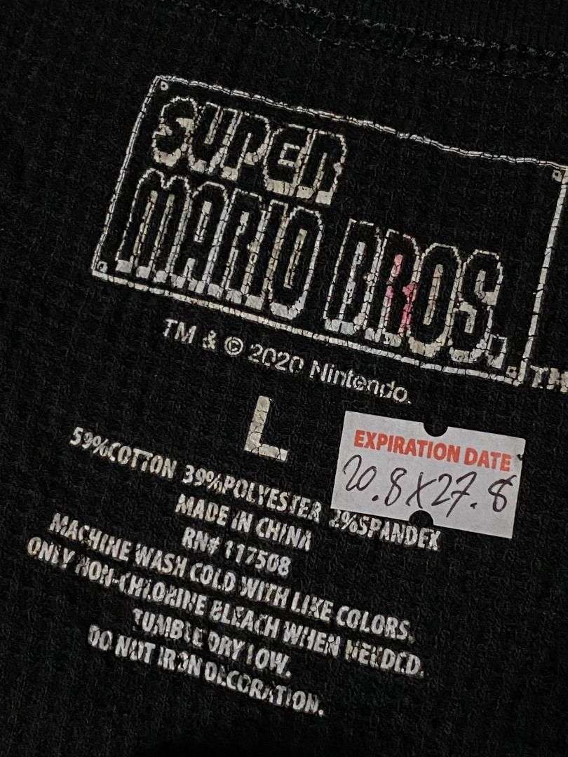 Super mario | waffle long sleeves (Category: Tshirts & Polo Shirts ) located in Las Pinas. Submitted by all_details_posted (Listing ID 1463148643, Image 2). Description: stretchable waffle/thermal tela, vintage style print need soft wash only.
