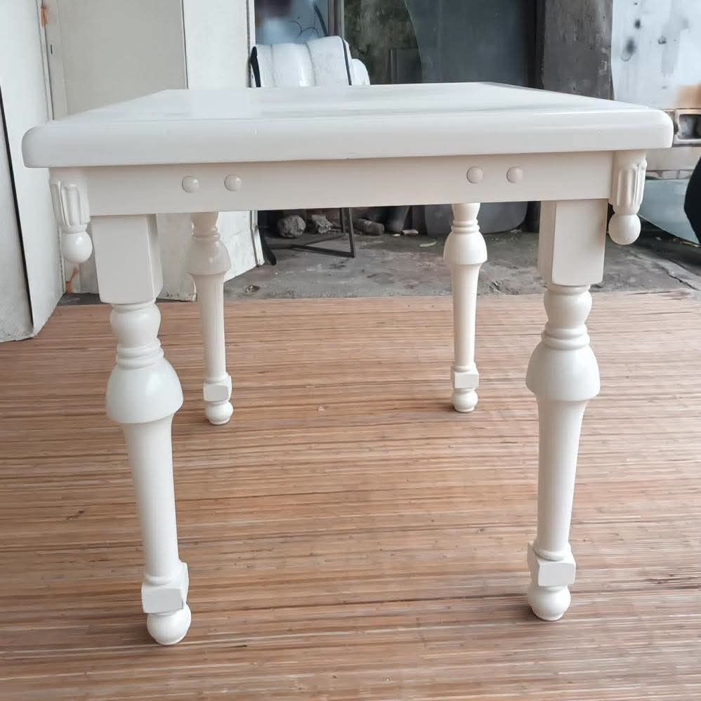 Table (Category: Tables & Sets) located in Meycauayan. Submitted by marygracecasimiro (Listing ID 1463141371, Image 3). Description: Farmhouse-Style Table Solid Wood/ Ornate Legs L34 x W29.5 x H29.5 Price: 8,900💜💜 #highlightseveryone #followersandnonfollowers.