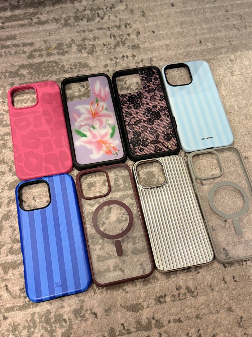 TAKE ALL iphone 16 pro max cases (Category: Cases & Sleeves) located in Manila. Submitted by prelovedbyjana (Listing ID 1463154181, Image 2). Description: Barely used / no flaws / looks bnew Rfs: too much cases Take all for ₱800 :) .