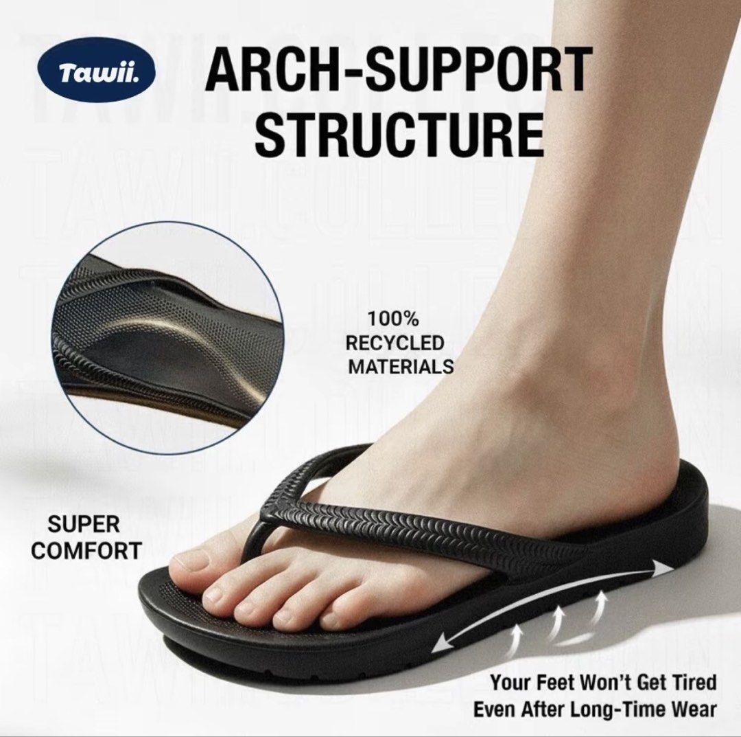 Tawii Collection Arch Support Flip Flops - Black (Category: Slippers and slides) located in Quezon City. Submitted by sctph2024 (Listing ID 1463221255, Image 2). Description: Size: 36-37 Too big for me.