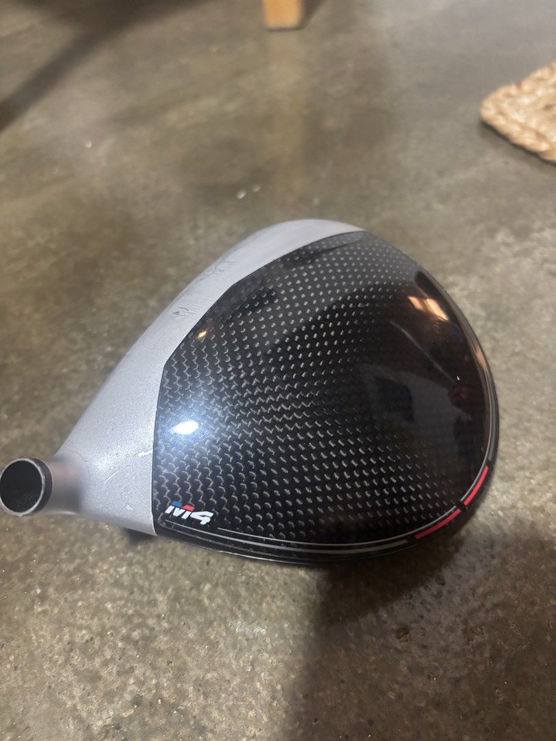 TaylorMade M4 Driver Head (Category: Golf) located in Pasig City. Submitted by odlop (Listing ID 1463325176, Image 2). Description: TaylorMade M4 Driver Head Loft: 10.5 degrees adjustable Right-handed With scuffs and scratches from play. See pic for paint condition With original head cover Sold As Is.