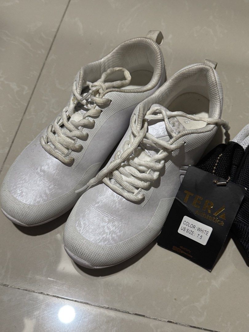 Tera Athletica: Full Out Cheer Shoes (Category: Other Sports Equipment and Supplies) located in Manila. Submitted by azyl.la (Listing ID 1463253460, Image 1). Description: Tera Athletica: Full Out Cheer Shoes size is 7.5 bought from Cheer Cartel. Only used a few times. Can meet up around dasma, imus, or gentri. can also ship!!.
