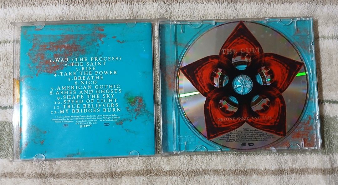 The Cult Beyond Good and Evil CD Album (Category: CDs & DVDs) located in Manila. Submitted by miczngrz (Listing ID 1463281156, Image 3). Description: - The Cult: Beyond Good and Evil CD - Price: 400 (buy 2 or more CDs from my listings to get a discount) - Features all 12 original tracks - Includes original booklet with lyrics and band photos - Essential for any fan of The Cult.