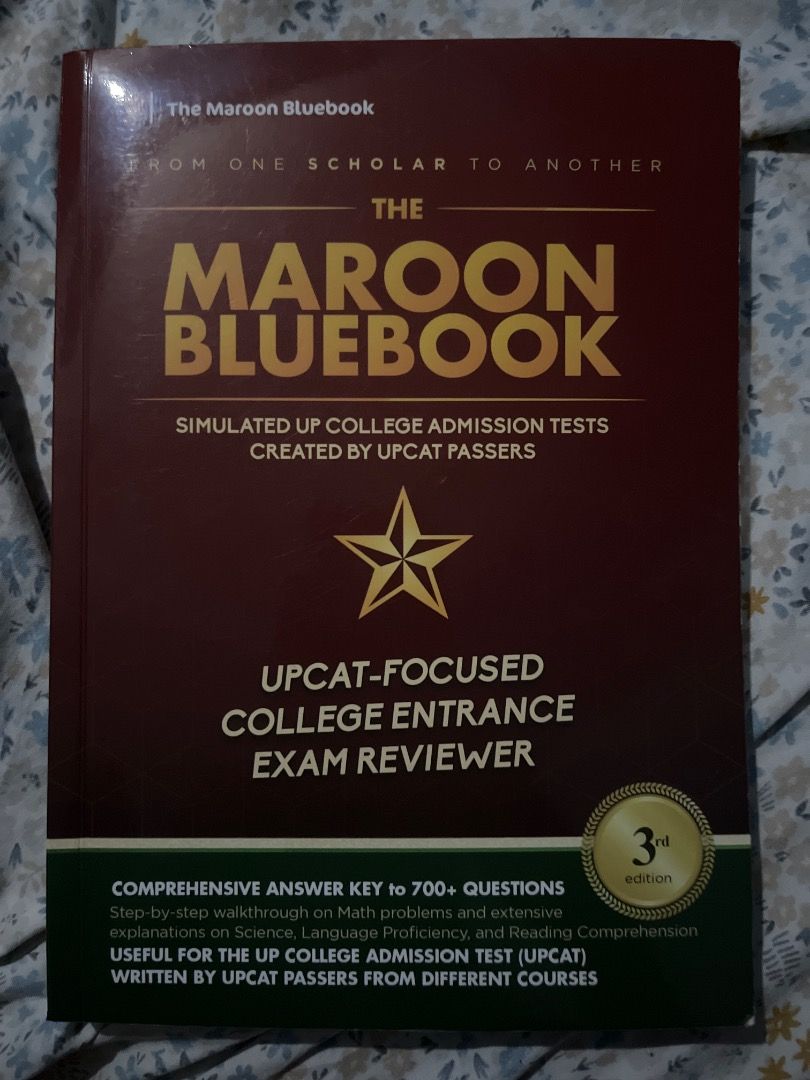 The maroon bluebook 3rd edition (Category: Textbooks) located in Caloocan City. Submitted by liveearth-e7e5 (Listing ID 1463231506, Image 1). Description: Bought this for my review during up at 2025. No damages.