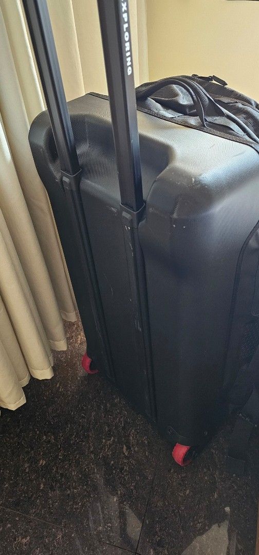 The North Face Base Camp Rolling Thunder 28" Luggage (Category: Luggage) located in Quezon City. Submitted by safeforest.492237 (Listing ID 1463177485, Image 3). Description: - North Face Base Camp Rolling Thunder 28" Luggage - 95-litre capacity, ideal for extended travel - Features a durable hard shell chassis - Wheels and extendable handle are in good working condition - Offers ample interior space for packing.