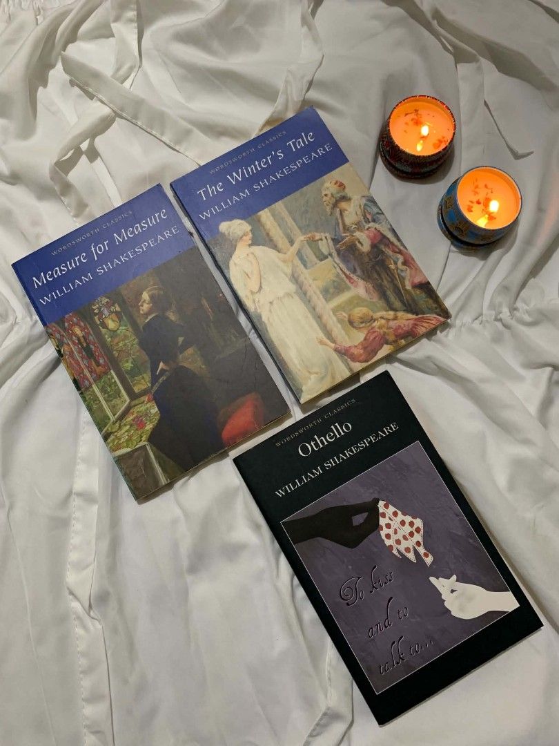 The Winter's Tale, Measure by Measure and Othello by William Shakespeare (Wordsworth Classics) (Category: Storybooks) located in General Trias. Submitted by bookshineph (Listing ID 1446704334, Image 1). Description: - Classic play by William Shakespeare - Wordsworth Classics edition - Features iconic cover artwork - Great for literature collections - Perfect for students or Shakespeare enthusiasts.