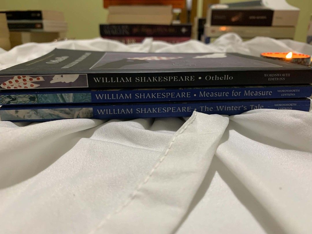 The Winter's Tale, Measure by Measure and Othello by William Shakespeare (Wordsworth Classics) (Category: Storybooks) located in General Trias. Submitted by bookshineph (Listing ID 1446704334, Image 2). Description: - Classic play by William Shakespeare - Wordsworth Classics edition - Features iconic cover artwork - Great for literature collections - Perfect for students or Shakespeare enthusiasts.