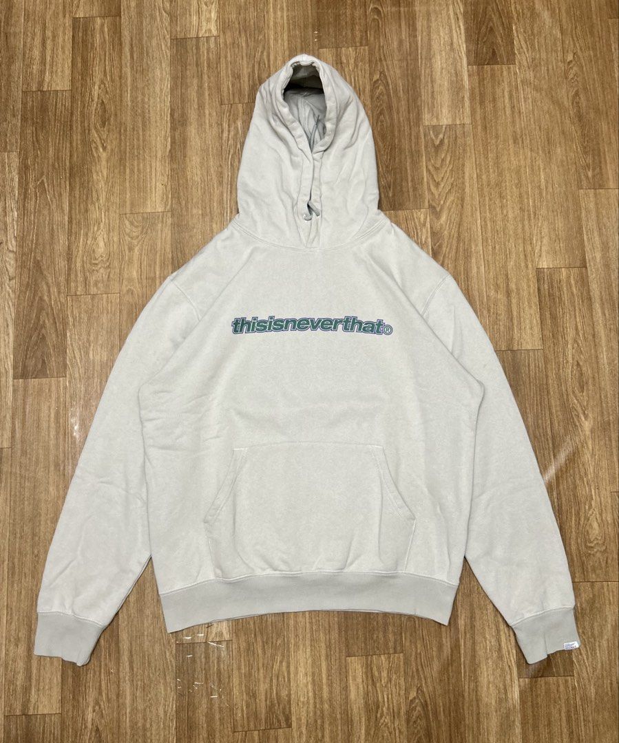 Thisisneverthat® T-Logo Hoodie (Category: Coats, Jackets and Outerwear) located in Manila. Submitted by thrift.lnc (Listing ID 1463168739, Image 1). Description: Thisisneverthat® T-Logo Hoodie (print logo, as new condition) XL on tag L to XL fittings (Dimes) Width: 25 Length: 29 Issue: ❌ Mine: ₱1199 - Manage your expectations. Some issues may not be seen or indicated. - Color may vary due to lighting Shipping: Lalamove/J&T 📍Manila, Sta. Mesa.