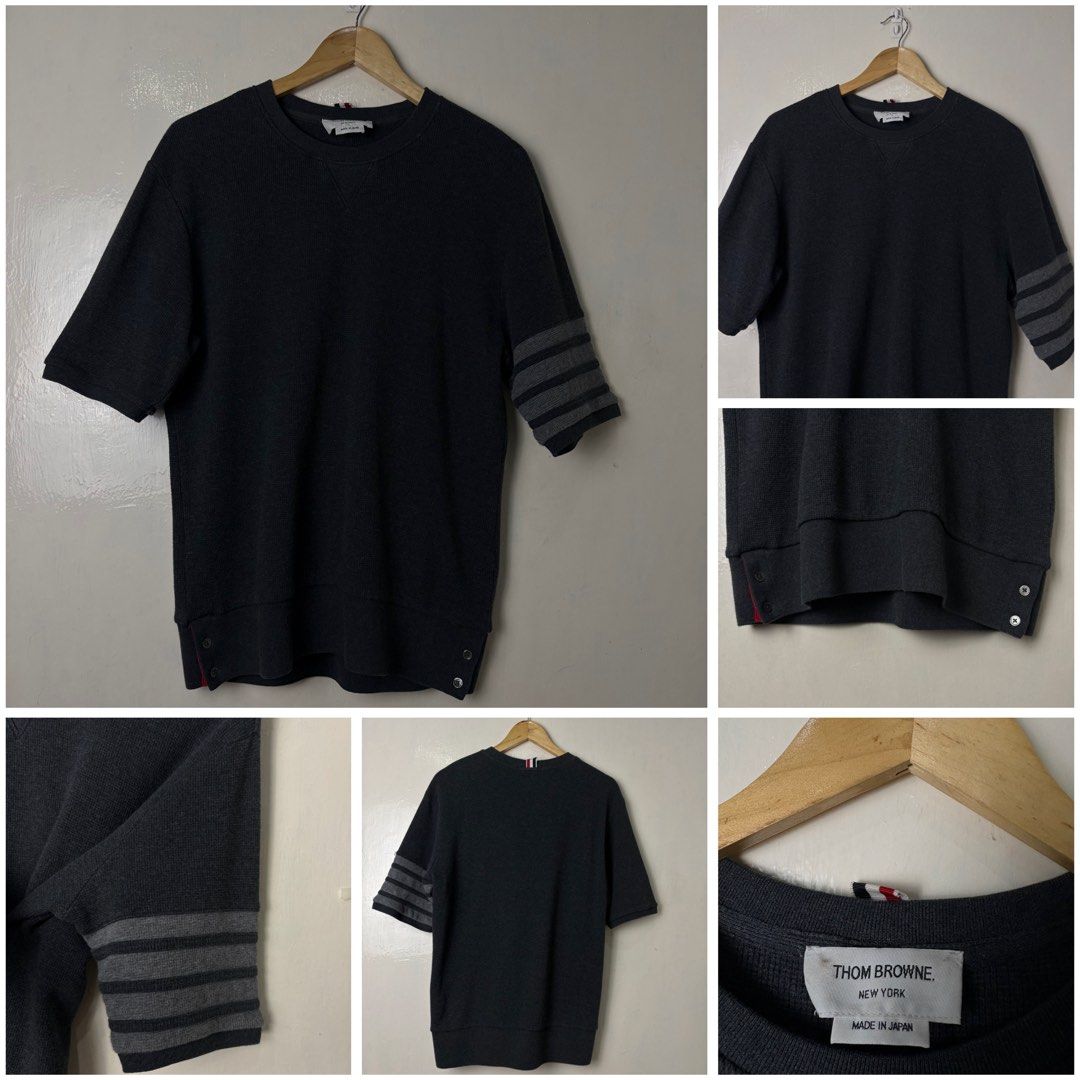 Thom Browne Knitted (Category: Tshirts & Polo Shirts ) located in Quezon City. Submitted by npdthrift25 (Listing ID 1463308315, Image 1). Description: Thom Browne Knitted Excellent Condition Color rate: 9.5/10 No Issue Dimension W 21 L 27 Size: Large 2,000.