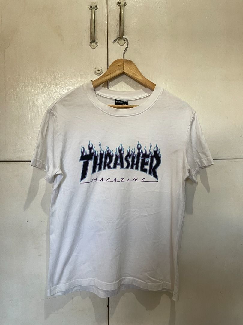 AUTHENTIC THRASHER 'PURPLE FLAMES BRANCA' SHIRT (Category: Tshirts & Polo Shirts ) located in Manila. Submitted by ako.si.lemmor (Listing ID 1463270680, Image 1). Description: This item is authentic but thrifted, manage your expectation. Dimes: 20.5X26.5 (M-L) Color rate: 8.5/10 Issue: Slight fade Ship at your own cost or pickup Mandaluyong..