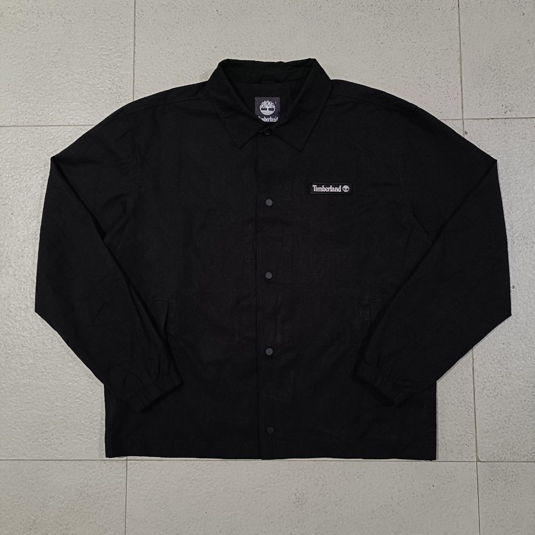 Timberland Coach Jacket Button Down (Category: Coats, Jackets and Outerwear) located in Cebu City. Submitted by findwaze6000 (Listing ID 1463291685, Image 1). Description: -Excellent to as new! -Size: Medium on tag! -Width: 24 -Length: 26 -SleeveLength: 24 -No issue! (no crack print) -Color rate: 9.8/10 -Negotiable! -DM TO PURCHASE📩.