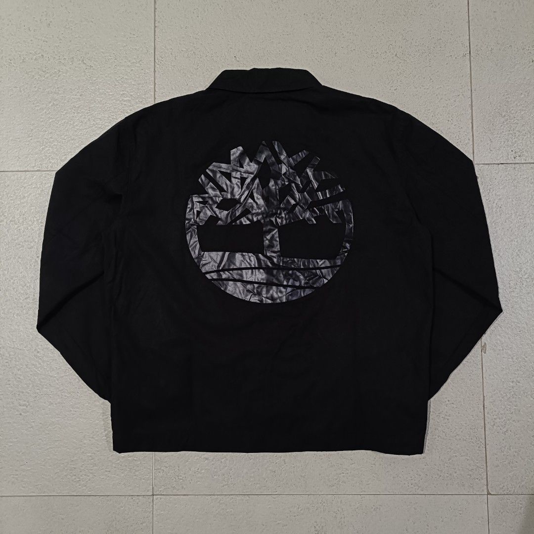 Timberland Coach Jacket Button Down (Category: Coats, Jackets and Outerwear) located in Cebu City. Submitted by findwaze6000 (Listing ID 1463291685, Image 3). Description: -Excellent to as new! -Size: Medium on tag! -Width: 24 -Length: 26 -SleeveLength: 24 -No issue! (no crack print) -Color rate: 9.8/10 -Negotiable! -DM TO PURCHASE📩.