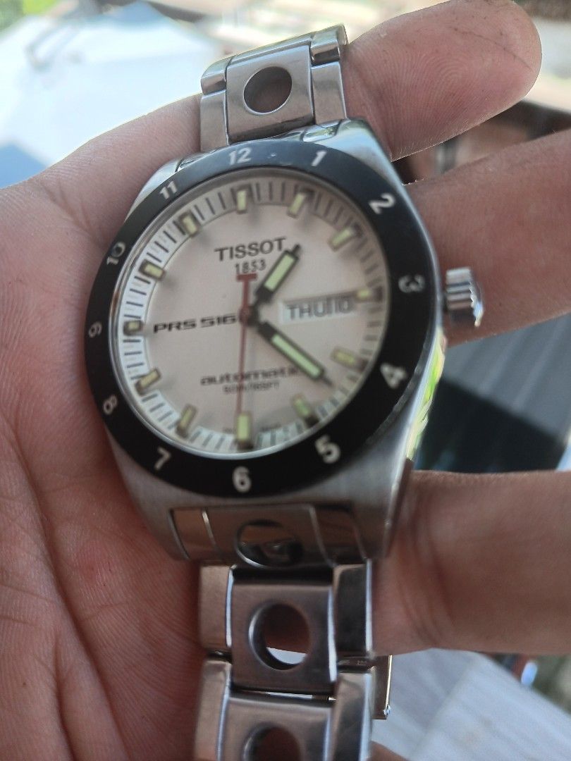 Tissot PRS 516 Automatic Men's Watch (Category: Men's Watches) located in Tuguegarao City. Submitted by kamotecute86 (Listing ID 1463164133, Image 2). Description: - Tissot PRS 516 Automatic Watch - Classic white dial - Day and date display - Durable stainless steel bracelet - Water resistant up to 50 meters - Ideal for everyday use or watch enthusiasts.