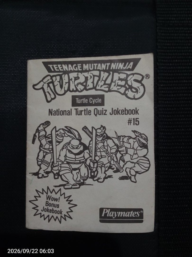 TMNT National Turtle Quiz Jokebook (Category: Children's Books) located in Davao. Submitted by banana.pancake (Listing ID 1463321405, Image 1). Description: shipping thru J&T door to door.