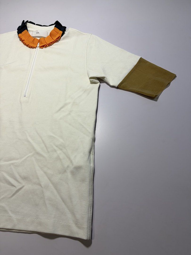 Toga Pulla Blouse (Category: Blouses) located in Manila. Submitted by mnlhappybattle (Listing ID 1463155677, Image 3). Description: Togaa Pulla Halfzip Blouse Good Condition Tagged size : 38 Dimensions CHEST - 17” LENGTH - 24.5” SHOULDERS - 14” SLEEVE - 12”.