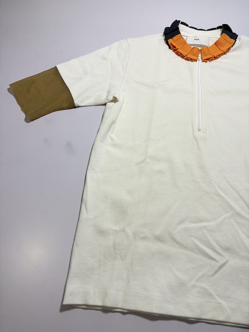 Toga Pulla Blouse (Category: Blouses) located in Manila. Submitted by mnlhappybattle (Listing ID 1463155677, Image 2). Description: Togaa Pulla Halfzip Blouse Good Condition Tagged size : 38 Dimensions CHEST - 17” LENGTH - 24.5” SHOULDERS - 14” SLEEVE - 12”.