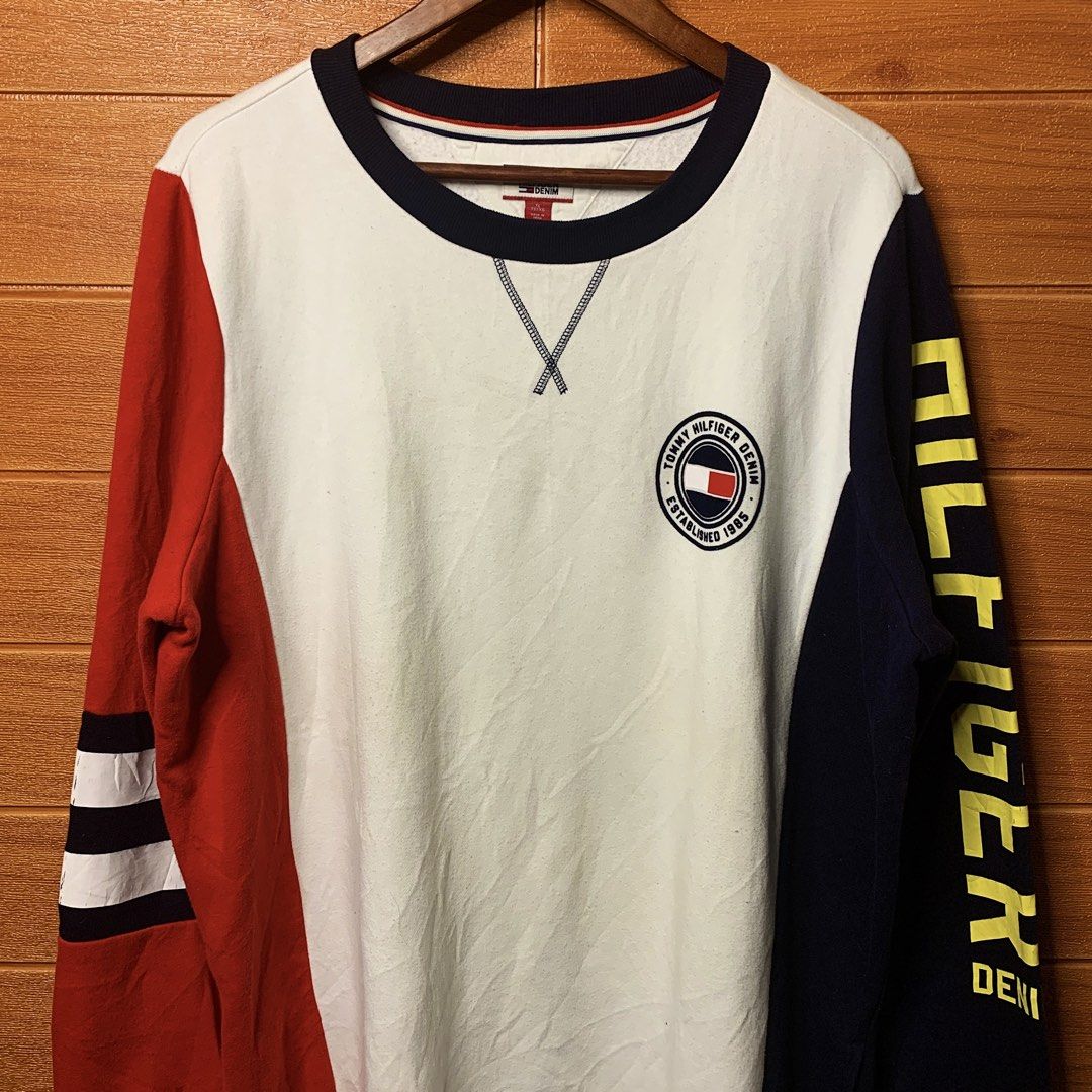 Tommy Hilfiger Tricolor Pullover (Category: Coats, Jackets and Outerwear) located in Quezon City. Submitted by donklasiko (Listing ID 1463124330, Image 3). Description: Condition: 9.5+/10 Pristine condition Issue: non Refer to the dimension 🤗 PM FOR MORE DETAILS NO RETURN, NO EXCHANGE & NO REFUND! ✅I ALSO ACCEPT TRADE/SWAP TO ANYTHING JUST DROP YOUR OFFER Please manage your expectations, this is a secondhand item. What you see is what you get 😊