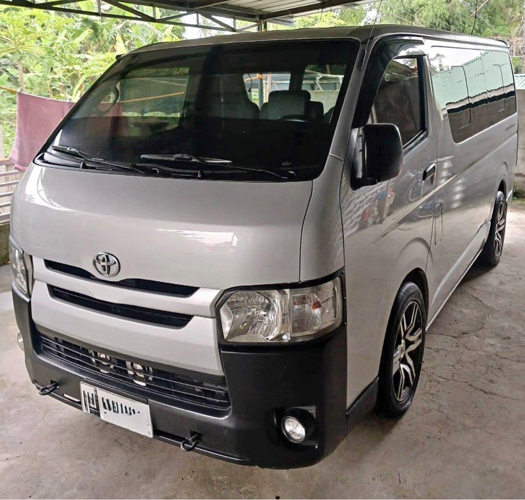 Toyota Hiace Commuter Manual (Category: Used Cars) located in Manila. Submitted by rariool (Listing ID 1463150846, Image 1). Description: Hiace commuter 2017 model Manual transmision 3.0 diesel engine Fresh inside and out Cold dual aircon Running good condition Solid under chassis Complete ready papers 810k negotiable.