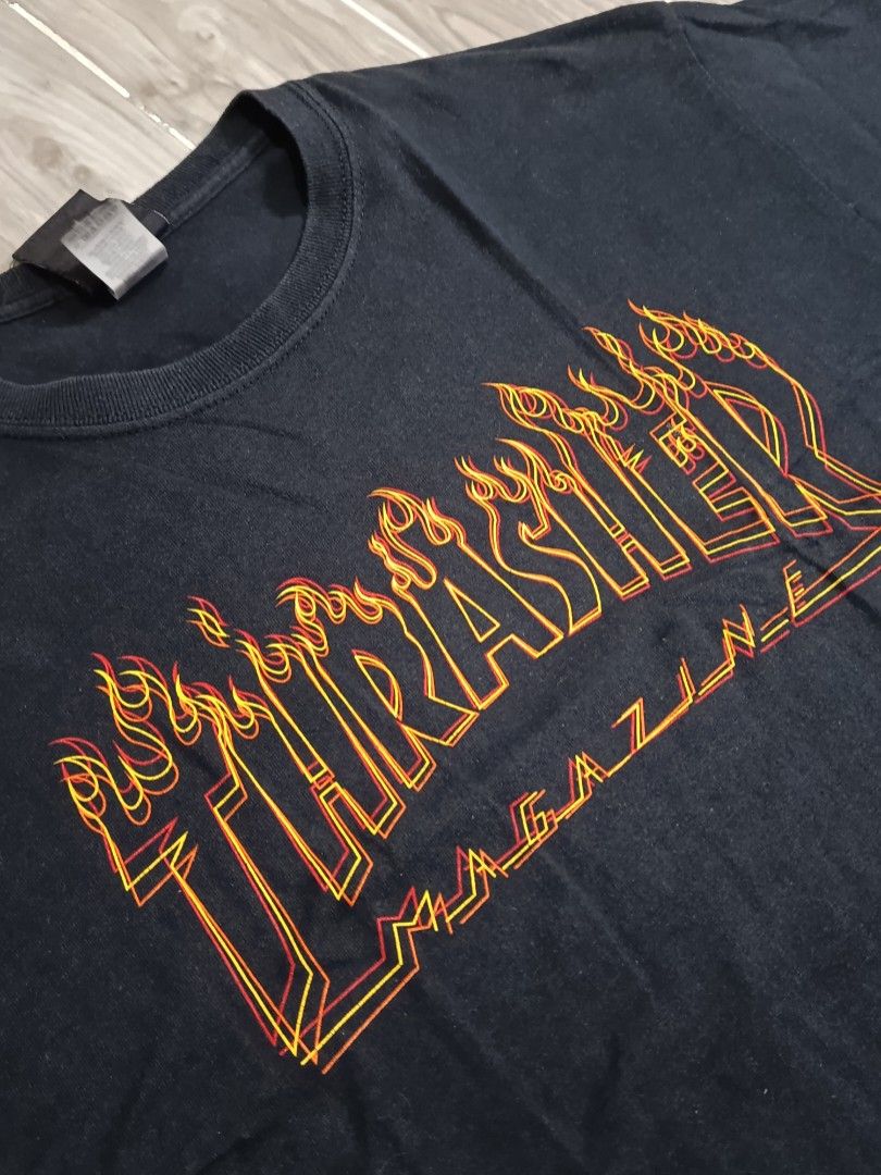 TRASHER FLAMES TSHIRT (Freeshipping) (Category: Tshirts & Polo Shirts ) located in Quezon City. Submitted by gyl-stop (Listing ID 1463148264, Image 2). Description: free shipping 20 x 28.5 very good condi cr: 9/10 issue: minor hairline crack.