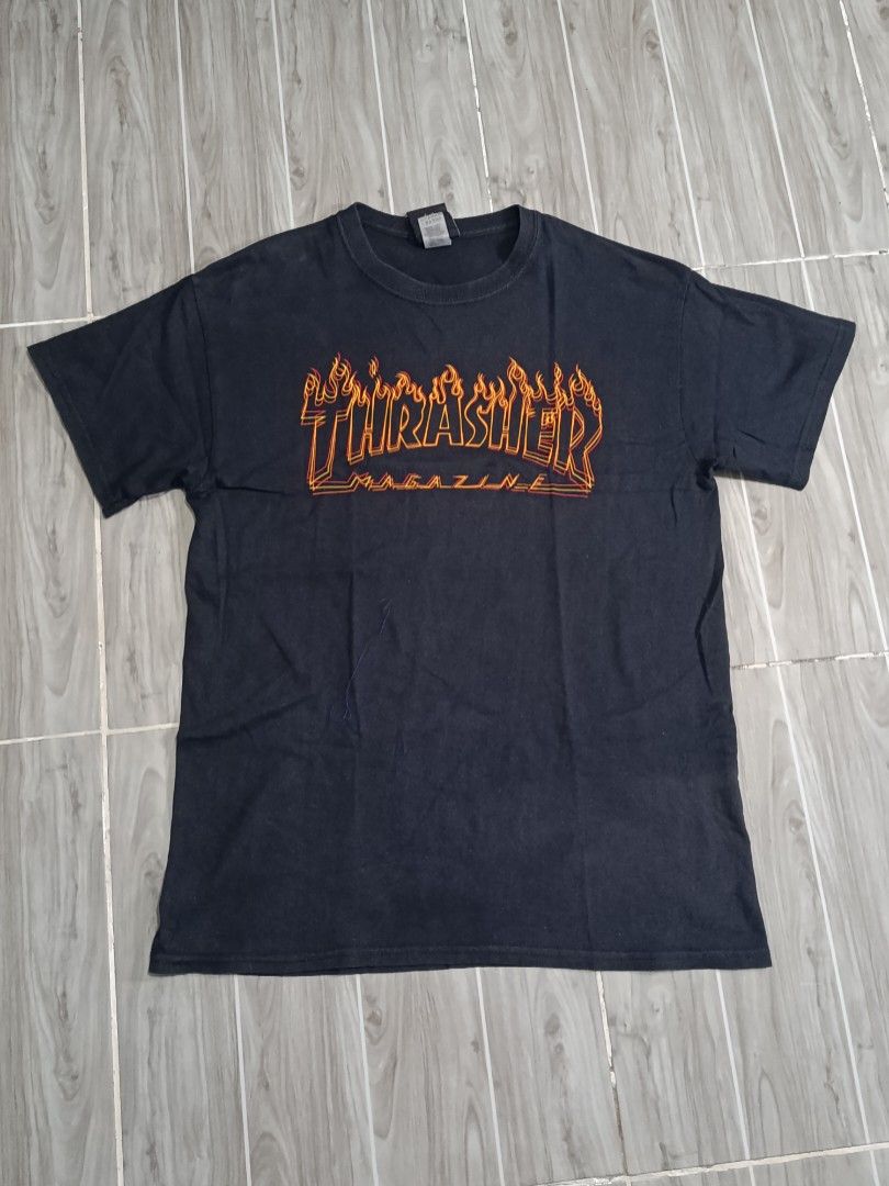 TRASHER FLAMES TSHIRT (Freeshipping) (Category: Tshirts & Polo Shirts ) located in Quezon City. Submitted by gyl-stop (Listing ID 1463148264, Image 1). Description: free shipping 20 x 28.5 very good condi cr: 9/10 issue: minor hairline crack.