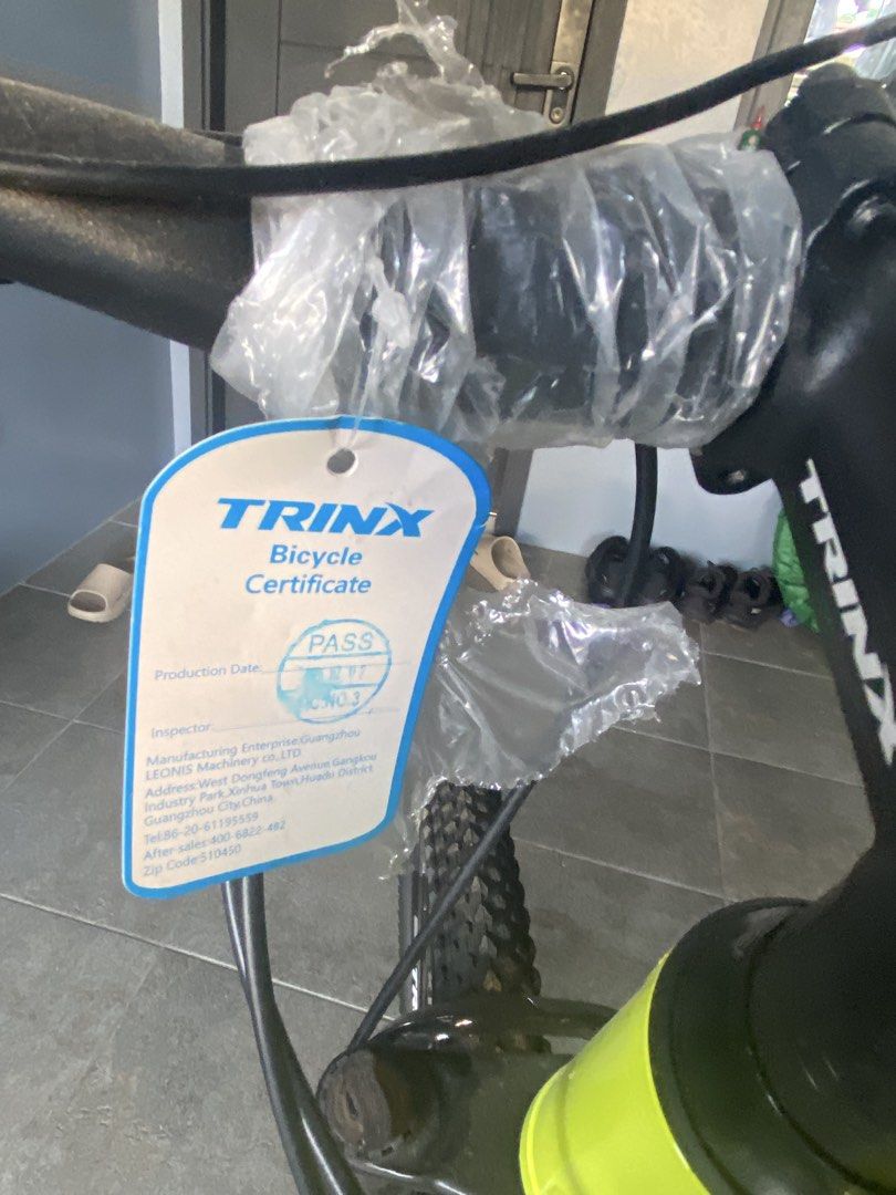 Trinx M116 (Category: Bicycles) located in Manila. Submitted by opportunity_shop (Listing ID 1463121692, Image 3). Description: 2 bikes Yellow (new) and purple (used twice only)both M116 Reason for selling; 1. not being used, bought for my son but didn’t like to cycle. 2. Too many bikes Specs: Frame: Alloy 16” Internal Cabling Fork: Lock- Out Suspension Fork 100mm travel Shifter: Sensah MX8 FD: Sensah MX8 *3 RD: Sensah MX8 *8 Brake: Mechanical Di