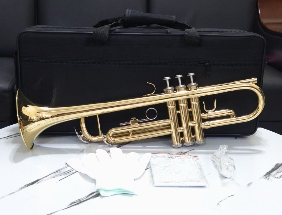 Trumpet (Category: Musical Instruments) located in Manila. Submitted by musichorn (Listing ID 1463125203, Image 3). Description: ⭐(Php 5,000)⭐ Trumpet NO BRAND W/7C generic mouthpiece W/Gloves W/cleaning cloth Brand-new condition.