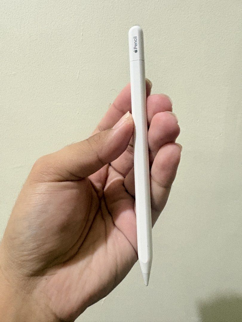 Type-C Apple Pencil (Category: iPad) located in Sampaloc. Submitted by roan_121024 (Listing ID 1463218775, Image 1). Description: Almost 1 month old - Paper Bag - Box Receipt - Pencil Cover .