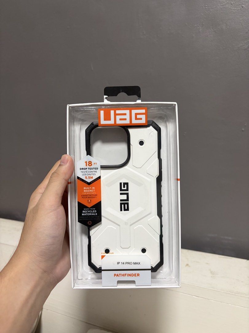 UAG Pathfinder Case with MagSafe for iPhone 14 Pro Max (White / Ice) (Category: Cases & Sleeves) located in Pulilan. Submitted by markcrz_ (Listing ID 1463260544, Image 1). Description: Selling UAG (Urban Armor Gear) Pathfinder Series Case with MagSafe for iPhone 14 Pro Max..