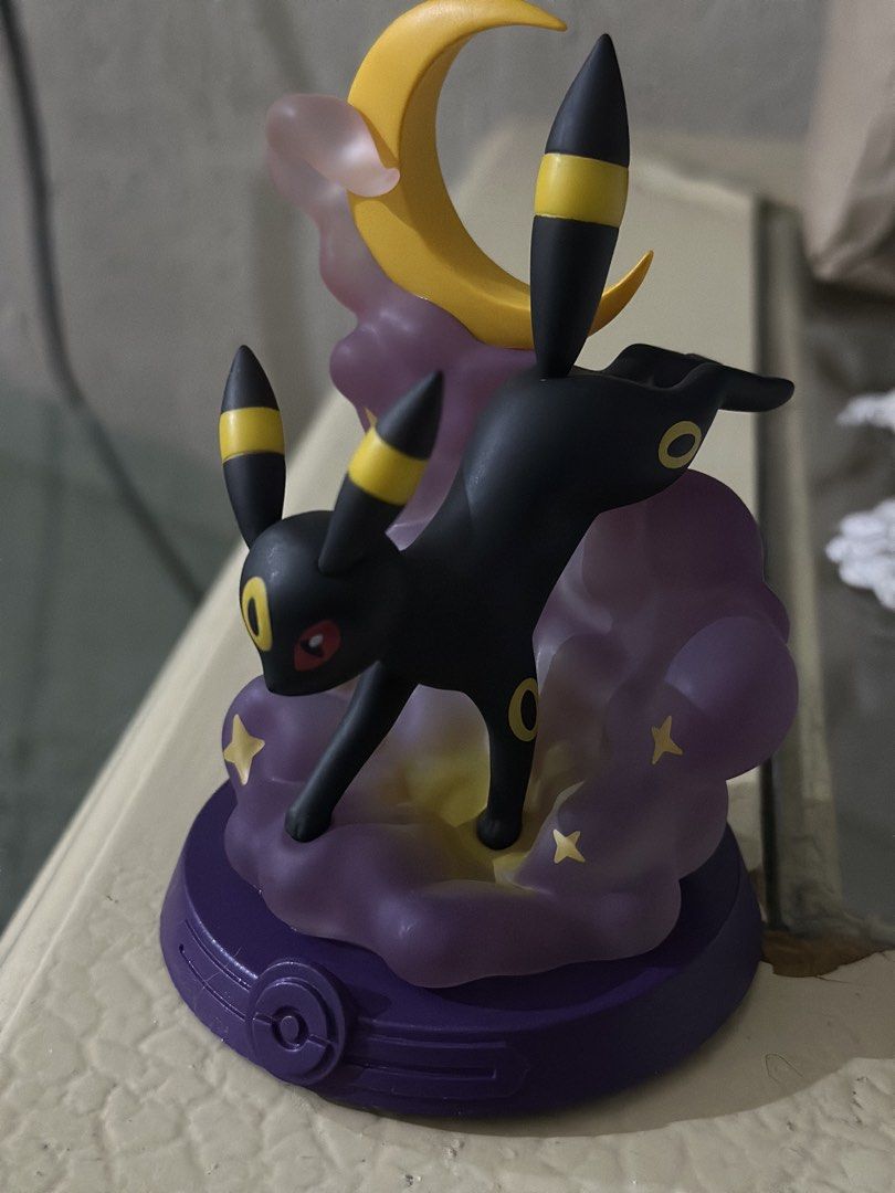 Umbreon Pokemon Figure with Moon and Clouds (Category: Designer & Blind Box Toys) located in Quezon City. Submitted by peachypurrx (Listing ID 1463268278, Image 3). Description: Funism Pokemon Adventure Eevee series figures Blind box Confirmed Umbreon No Box Just opened for display MOD: Lalamove, Grab Buyer shoulders the shipping fee .