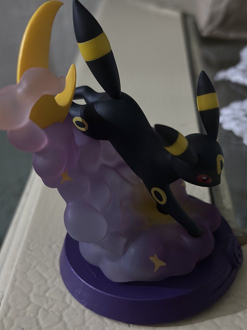 Umbreon Pokemon Figure with Moon and Clouds (Category: Designer & Blind Box Toys) located in Quezon City. Submitted by peachypurrx (Listing ID 1463268278, Image 2). Description: Funism Pokemon Adventure Eevee series figures Blind box Confirmed Umbreon No Box Just opened for display MOD: Lalamove, Grab Buyer shoulders the shipping fee .