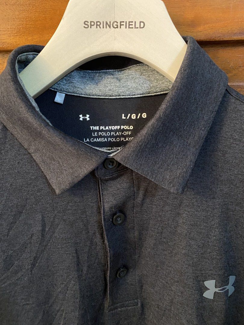 UNDER ARMOUR PLAYOFF POLO SHIRTS (Category: Activewear) located in Cavite. Submitted by gedom (Listing ID 1463184355, Image 2). Description: UA PLAYOFF POLO SHIRTS Size large 22W X 29L Excellent like new No issue 750 plus sf Dasma cavite.