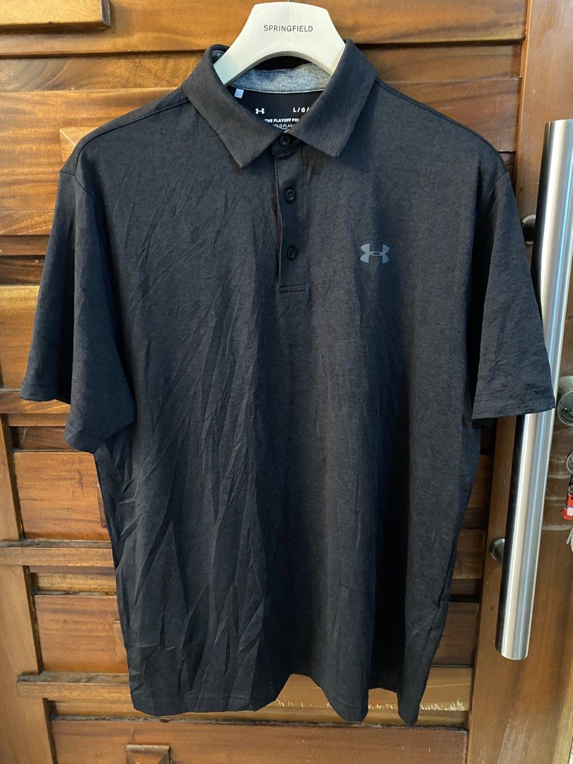 UNDER ARMOUR PLAYOFF POLO SHIRTS (Category: Activewear) located in Cavite. Submitted by gedom (Listing ID 1463184355, Image 1). Description: UA PLAYOFF POLO SHIRTS Size large 22W X 29L Excellent like new No issue 750 plus sf Dasma cavite.