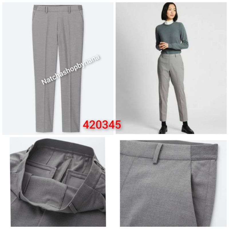 UNIQLO Ezy Ankle Pants (Category: Other Bottoms) located in Makati City. Submitted by _allthingsuniqlogumuji (Listing ID 1463186741, Image 3). Description: ✦ AUTHENTIC | PRISTINE CONDITION ◇ TAG SIZE: m ◇ COLOR: dark gray ◇ ACTUAL MEASUREMENTS: waist 13"-14" x length 36" 𓂃 Please check measurements before purchasing. ✦ FIRST TO PAY = PRIORITY ◇ MOP: GCASH / BPI ◇ CROSS-LISTED ✦ PICK-UP Lalamove / Grab 𓂃 Advance scheduling required ✦ DELIVERY J&