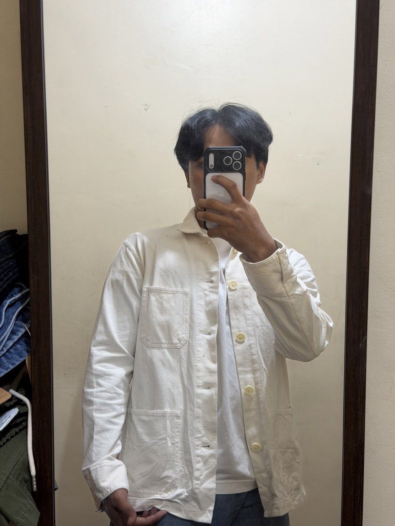 UNIQLO MEN’S JERSEY WORK JACKET (Category: Coats, Jackets and Outerwear) located in Manila. Submitted by thrifthing_121102 (Listing ID 1463152308, Image 2). Description: UNIQLO MEN’S JERSEY WORK JACKET •SIZE MEDIUM •WIDTH - 21” •LENGTH - 27.5” •EXCELLENT CONDITION •NO ISSUES ₱599 + SF ✅All items are in excellent to new condition. ✅Color may vary due to lighting. 📦J&T Express or Lalamove Shipping. 💸Gcash Payment. 📍Moonwalk, Paranaque City.