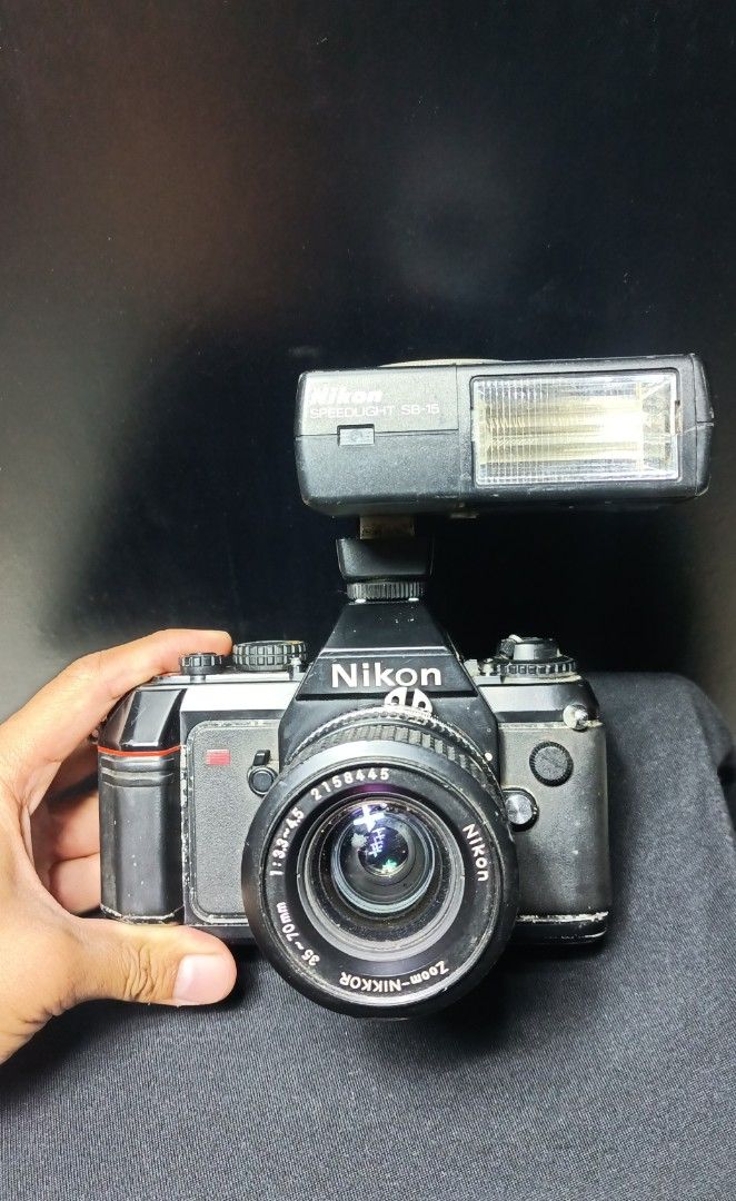UNTESTED Nikon N2000 (Category: Cameras) located in Caloocan City. Submitted by rectooangelo (Listing ID 1463140361, Image 1). Description: 📷Nikon N2000 (No battery and film) ✅Lens: NIKON AF NIKKOR 35-70mm F3.3 / 4.5 Zoom Lens From Japan ✅Nikon Speedlight SB-15 Shoe Mount Flash for Nikon ₱2,000.