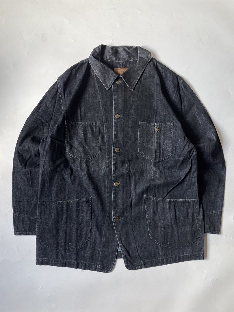 US NAVALS chore jacket (Category: Coats, Jackets and Outerwear) located in Baguio. Submitted by chronicles_cache (Listing ID 1463265426, Image 1). Description: Condition: Great Size tagged: XL Width: 23.5 Length: 31 Shoulder: 20 Sleeve: 24.
