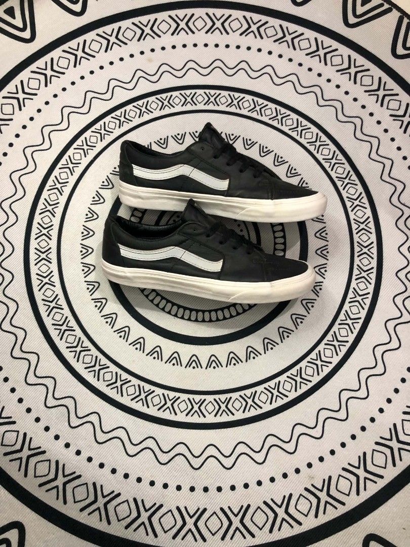 Vans Sk8-Low Black Leather 🔥 (Category: Sneakers) located in Manila. Submitted by sonkicks (Listing ID 1463289264, Image 1). Description: - Brand: Vans - Model: Sk8-Low - Color: Black - Material: Leather - Size: EU 40.5 / UK 6.5 / US 7.5 - Condition: Good, pre-loved - Features: Iconic side stripe, durable construction.