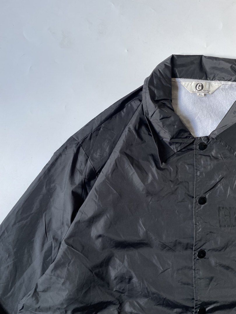 Vintage 1990s Fragments GoodEnough Black nylon jacket (Category: Coats, Jackets and Outerwear) located in Baguio. Submitted by chronicles_cache (Listing ID 1463268499, Image 3). Description: Condition: Great Size tagged: XL Width: 26 Length: 30 Shoulder: 20.5 Sleeve: 27.