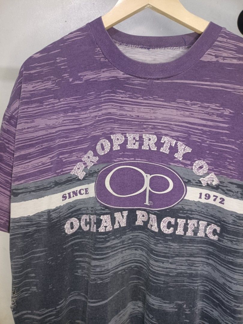 Vintage 90s Ocean Pacific Surf Tee (Category: Tshirts & Polo Shirts ) located in Cabuyao City. Submitted by junkthreads.finds (Listing ID 1463253194, Image 2). Description: Vintage Ocean Pacific Surf Tee Tag: Missing Dimes: 23x27.5 Issue(s): Holes Color may vary due to lightning..