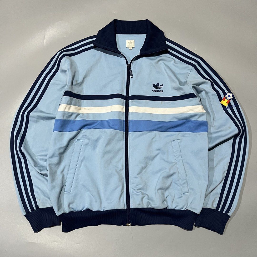 Vintage Adidas Spanish Track Jacket (Category: Coats, Jackets and Outerwear) located in Manila. Submitted by tnerb_buynsell1 (Listing ID 1463261654, Image 1). Description: Large on tag Excellent condition Color rate 9.5/10 Need wash .