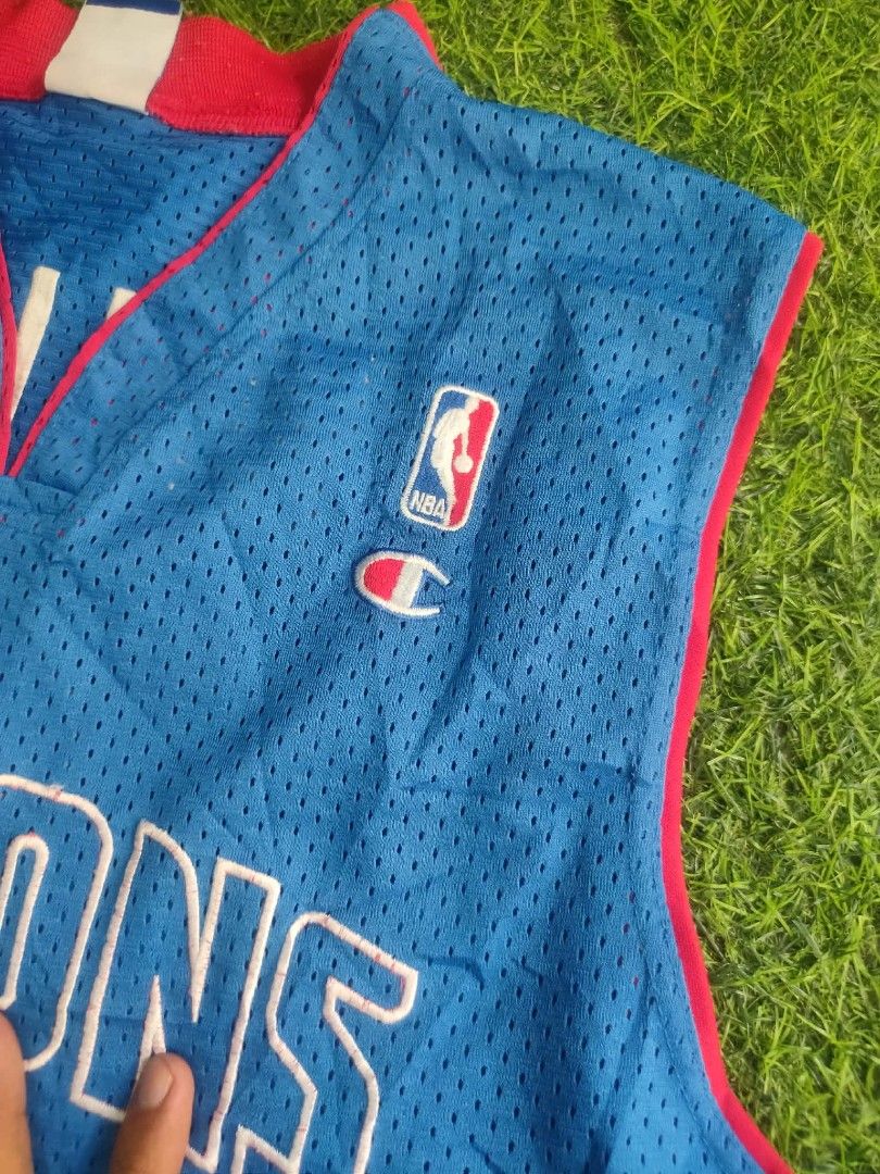 Vintage champion pistons jersey (Category: Activewear) located in Vinzons. Submitted by khasanche43622 (Listing ID 1463265673, Image 3). Description: Excellent condition Size 52 All embroidered.