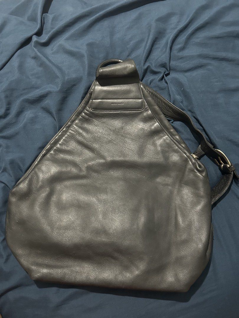 Vintage Fausto Santini Architectural Leather Triangle Bag (Category: Backpacks) located in Caloocan City. Submitted by babydoll696 (Listing ID 1463289471, Image 1). Description: NO ISSUE Tarlac City + Shipp.
